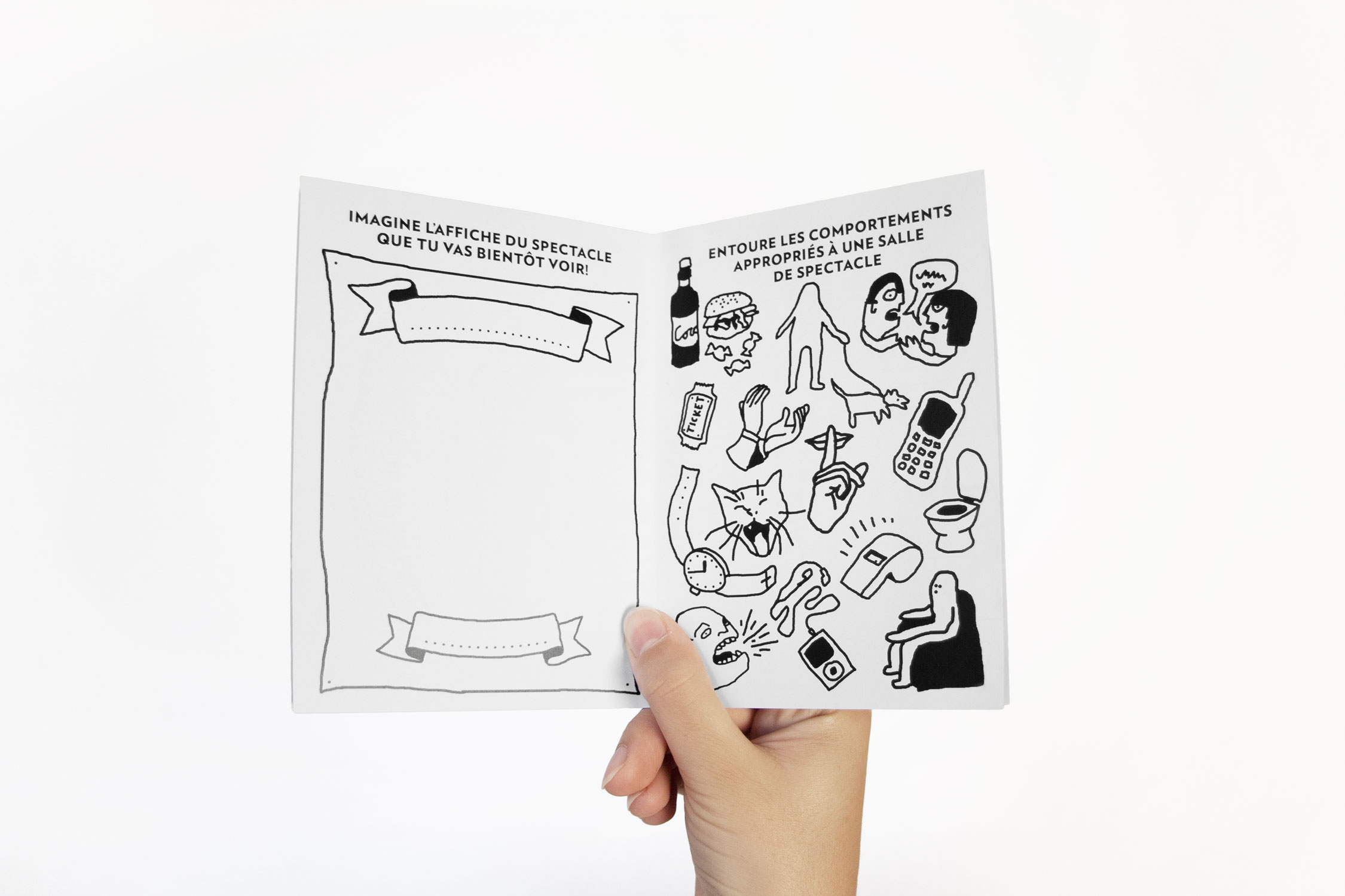 petit manuel du spectacle - outil pédagogique pour sensibiliser le jeune public aux arts de la scène - édition évidanse ccdp - créé avec Dominique Martinoli - graphisme arnaud chappuis